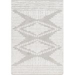 Tapis shaggy bohème blanc / gris 160x220 Tapis shaggy bohème blanc / gris 160x220