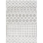 Tapis shaggy bohème blanc / gris 160x220 Tapis shaggy bohème blanc / gris 160x220