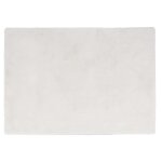 Tapis shaggy immitation fourrure blanche, 160x230