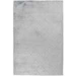 Tapis super soft à motif 3d losanges gris souris 200x290cm Tapis super soft à motif 3d losanges gris souris 200x290cm
