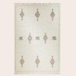 Tapis de sol en laine ecru 120x180 cm