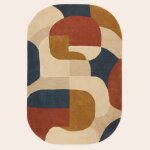 Tapis de sol en laine multicolore 120x180 cm