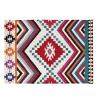 Tapis style berbre tuft en laine rose, bleu, cru et orange 160x230