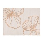 Tapis tissé jacquard en jute et laine motif floral réversible 160x230 Tapis tissé jacquard en jute et laine motif floral réversible 160x230