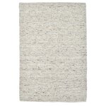 Tapis tiss  la main en laine naturelle sable 160x230