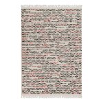 Tapis tissé main pure laine à franges rouge et noir fond beige 80x150 Tapis tissé main pure laine à franges rouge et noir fond beige 80x150