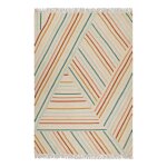 Tapis tissé main pure laine vierge à franges et multicolore 80x150 Tapis tissé main pure laine vierge à franges et multicolore 80x150