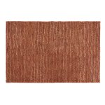 Tapis tissé en relief en laine, jute et coton terracotta et beige 160x230 Tapis tissé en relief en laine, jute et coton terracotta et beige 160x230