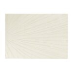 Tapis tuft en laine et coton recycl motifs en relief crus 140x200
