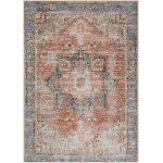 Tapis vintage lavable en machine rouge / bleu 200x275 Tapis vintage lavable en machine rouge / bleu 200x275