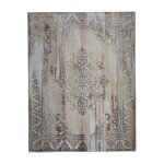 Tapis vintage motif m�daillon beige 120x170