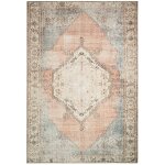 Tapis vintage motif orient effet usé bleu pastel et rose 120x170 Tapis vintage motif orient effet usé bleu pastel et rose 120x170