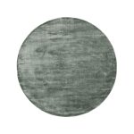 Tapis en viscose rond vert clair d 120