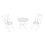 Tasble de bistrot avec 2 chaises, blanc Tasble de bistrot avec 2 chaises, blanc
