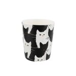Tasse espresso noir / blanc porcelaine de chine 5 x 0 x 6 cm