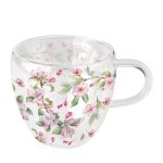 Tasse à thé printemps en verre double paroi 200 ml Tasse à thé printemps en verre double paroi 200 ml