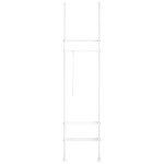 T�lescopique porte - v�tements 1 barre en m�tal blanc