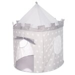 Tente chteau fort pour enfants avec sac en polyester gris