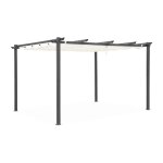 Tente de jardin, pergola aluminium 3x4m cru