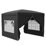 Tente de rception barnum pliant 4 parois amovibles noir