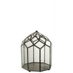 Terrarium en verre noir 25x25x38 cm