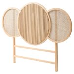 T�te de lit 160 en bois massif et rotin naturel