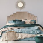 Tête de lit 160 cm velours taupe Tête de lit 160 cm velours taupe