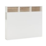 Tête de lit 165 cm blanc, 2 portes 9 trous Tête de lit 165 cm blanc, 2 portes 9 trous