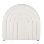 Tête de lit 90 en tissu à bouclettes écrues Tête de lit 90 en tissu à bouclettes écrues