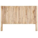 T�te de lit beige en teck 100x160x8