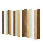 Tte de lit en bois couleur ethnique pour lit 135 cm