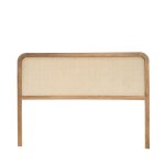 Tte de lit en cannage et bois l160cm - bois clair