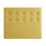 Tte de lit capitonne jaune 180 cm