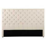 Tte de lit capitonne vintage en lin l 180 cm
