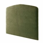 Tte de lit dco bouclette kaki 190 cm