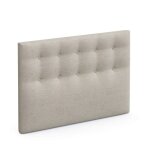 Tte de lit dco capitonne lin cru 180 cm