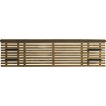 Tte de lit en lattes de bois clair / noir 240 cm chevets intgrs