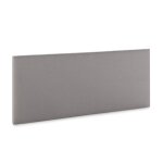 Tte de lit recouverte de tissu gris clair 160x60 cm