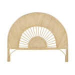 T�te de lit en rotin tress� pour couchage 160