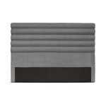 T�te de lit en tissu - gris - 160 cm