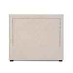 Tte de lit en velours beige 140cm