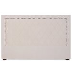 Tte de lit en velours beige 180cm