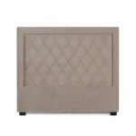 Tte de lit en velours taupe 140cm