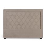 Tête de lit en velours taupe 160cm Tête de lit en velours taupe 160cm