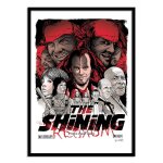 The shining - affiche d'art avec cadre bois noir - 50 x 70 cm