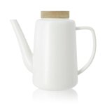 Thire en porcelaine avec couvercle en bois d'acacia 1, 2l