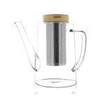 Thire en verre et couvercle en bois 1, 2l