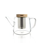Thire en verre et couvercle en bois 1l