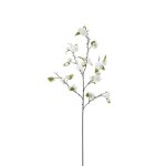 Tige de fleurs de cerisier artificielles blanches h90