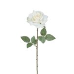 Tige de rose ferm�e artificielle blanche h64